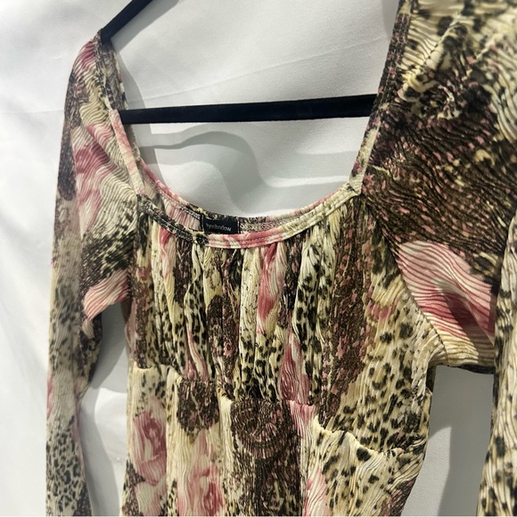 Y2K Fairycore Crinkle Mesh Top Long Sleeve - Picture 5 of 11